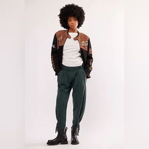 Free People Billie Pant Deepest Spruce Green size XL